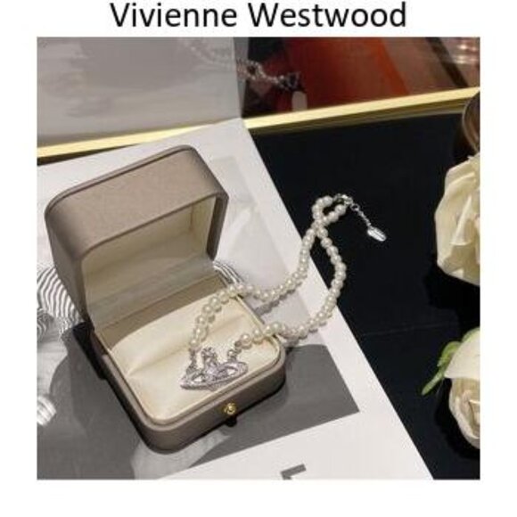 BRAND NEW Vivienne westwood Silver Orb Pearl Choker Necklace - Picture 3 of 5